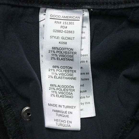 Good American 24‎ PlusGood Legs Crop Black Stretch Denim Jeans - Picture 4 of 7